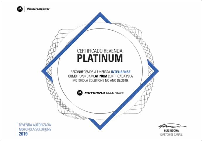 Certificado Revenda Platinum 2019