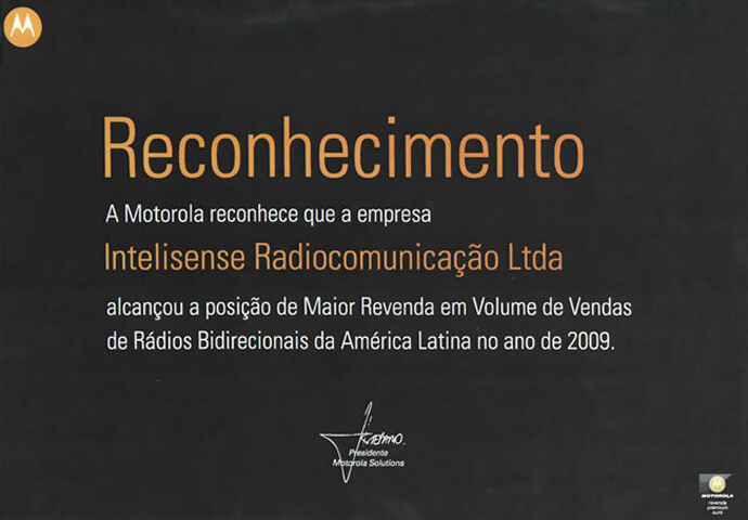 Reconhecimento de Maior Revenda da América Latina 2009