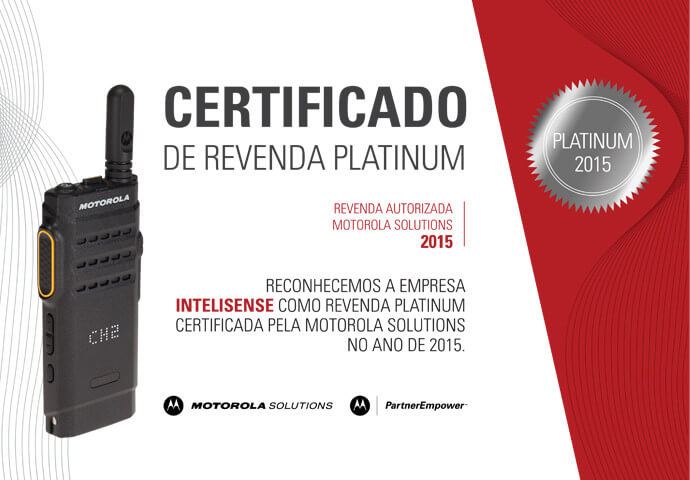 Certificado Revenda Platinum 2015